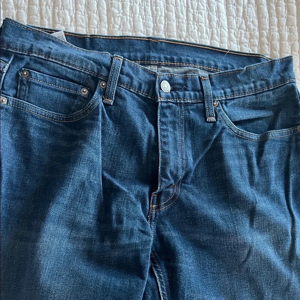 Levi's 541 Slim Straight Jeans in Dark Blue Denim